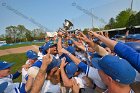 Baseball vs Babson  Wheaton College Baseball players celebrate their victory over Babson to win the NEWMAC Championship for the third year in a row. - (Photo by Keith Nordstrom) : Wheaton, baseball, NEWMAC